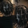 Scalp braids with extensions  straight to the back