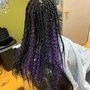 Large Knotless braids mid back length