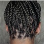 Feed in braids w/box braids