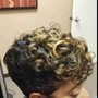 Partial Relaxer w/ shampoo and style