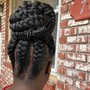 Updo feedin Braids