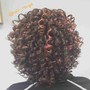 Crochet style with wavy or curly hair