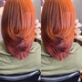 Permanent hair color/partial