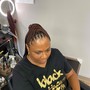 Feed-in Ponytail(8 large braids) w/minis