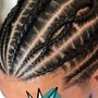 man cornrows