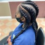 Basic Frenchbraids/Cornrows  Sides and back shaved