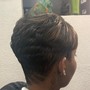 Quick Weave pixie cut