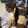 Sleek ponytail