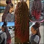 Med/small feedin braids ponytails