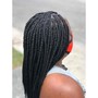 Box braids: Midback small