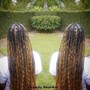 Small Knotless Braids w/French Curl