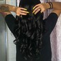 Shampoo blow dry curl (natural hair )