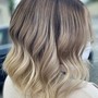 Women's Haircut with style and curls