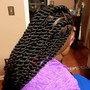 2 Feed In Braid Ponytails