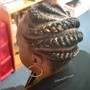 Large updo cornrows