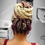 Large updo cornrows