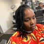 Partial Weave ponytail added to end of locs