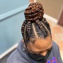 Hair beads added to braids