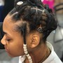 Braided Mohawk with box braids