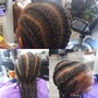 Cornrows Feed-In Ponytail