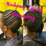 Men's cornrows (straight back)