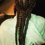 Medium Individual Box braids w/Heart design.