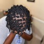 Loc Maintenance w/ Two strand twists (Short-Med locs)