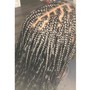 French Braids in front singles in the back (w/ knot or knotless)