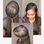 Small feed in braided ponytail