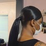 Sleek ponytail with hair included