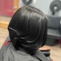 wash and flat iron on natural hair