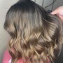 Blowout and straighten for curly hair