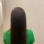 Blowout/silk press ,trim (natural hair only)