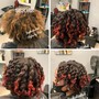 Twist Out/ (two-strand twist with your hair)