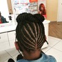 Kid's twist in back/braids in front