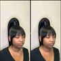 Layered Quick Weave Bob With Leave Out