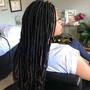 Small feedin braids ponytail