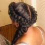 Partial Weave( Sleek low, mid or high ponytail