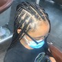 Medium knotless Braids( Butt length)