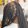 Medium knotless Braids( Butt length)