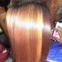 Semi permanent color+silk press