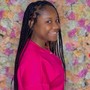 Medium Waist length  Knotless braids