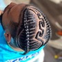 Man Bun Braids With Designs