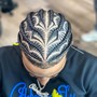 Man Bun Braids With Designs