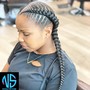 Man bun Box braids (medium)