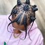 Half braids half Box Braids