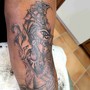 Realistic tattoo session