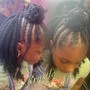 Kids Boho(synthetic curls)Knotless Braids (Ages 8-12)