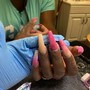 Pedicure with Acrylic