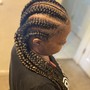 Small feed in braids 20+ braids